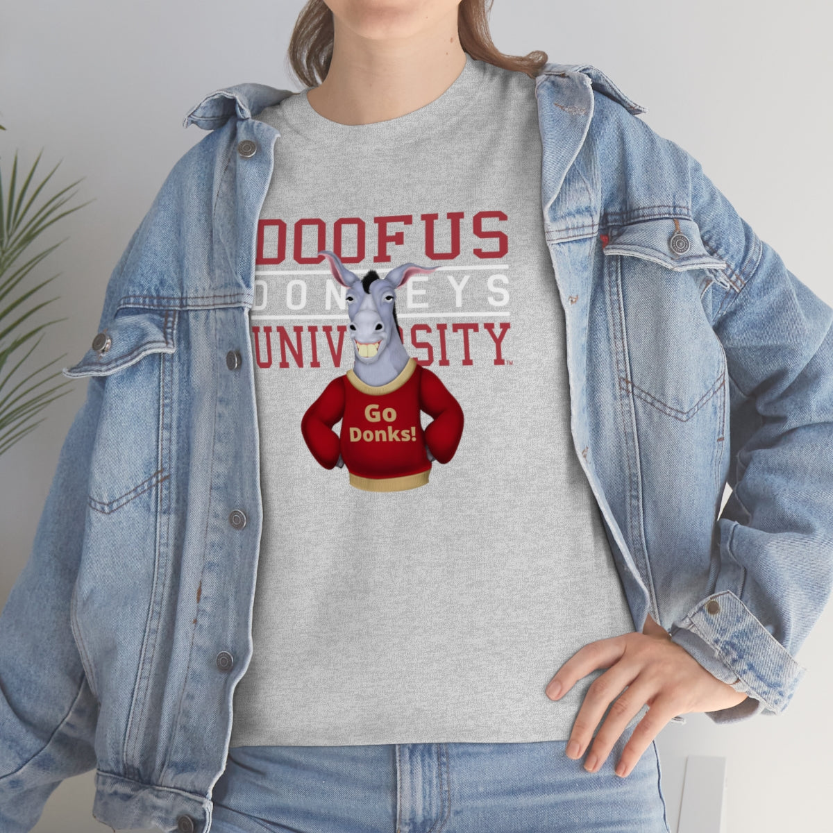 Doofus University™ Donkeys Unisex Short Sleeve Tee Funny T Shirt Gag Gift