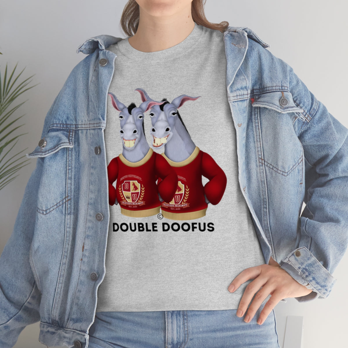 Twin Doofuses! Unisex T-Shirt Short Sleeve Funny Gag Gift