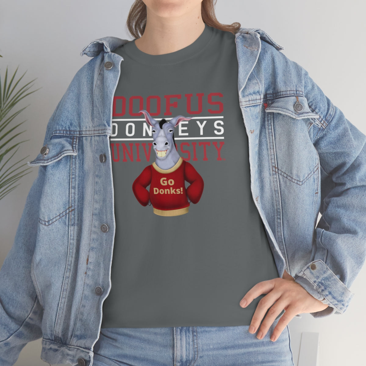Doofus University™ Donkeys Unisex Short Sleeve Tee Funny T Shirt Gag Gift