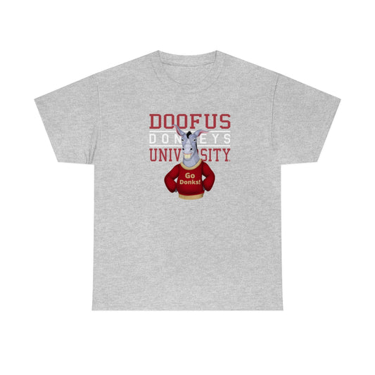 Doofus University™ Donkeys Unisex Short Sleeve Tee Funny T Shirt Gag Gift