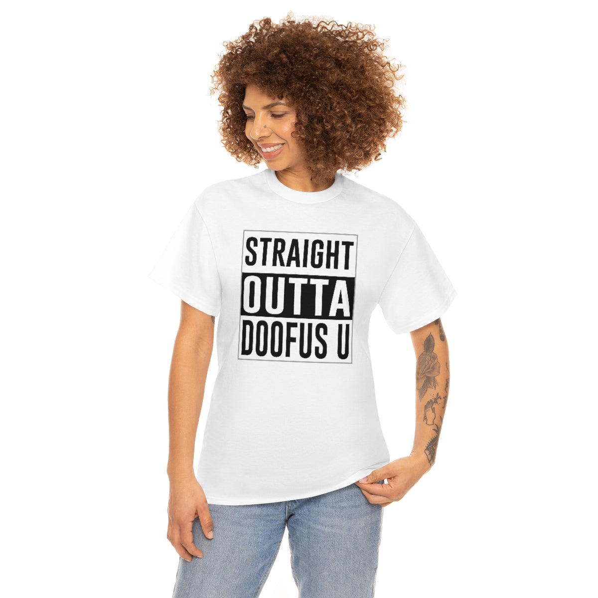 Straight Outta Doofus U™ Unisex Short Sleeve Funny Gift Idea T Shirt