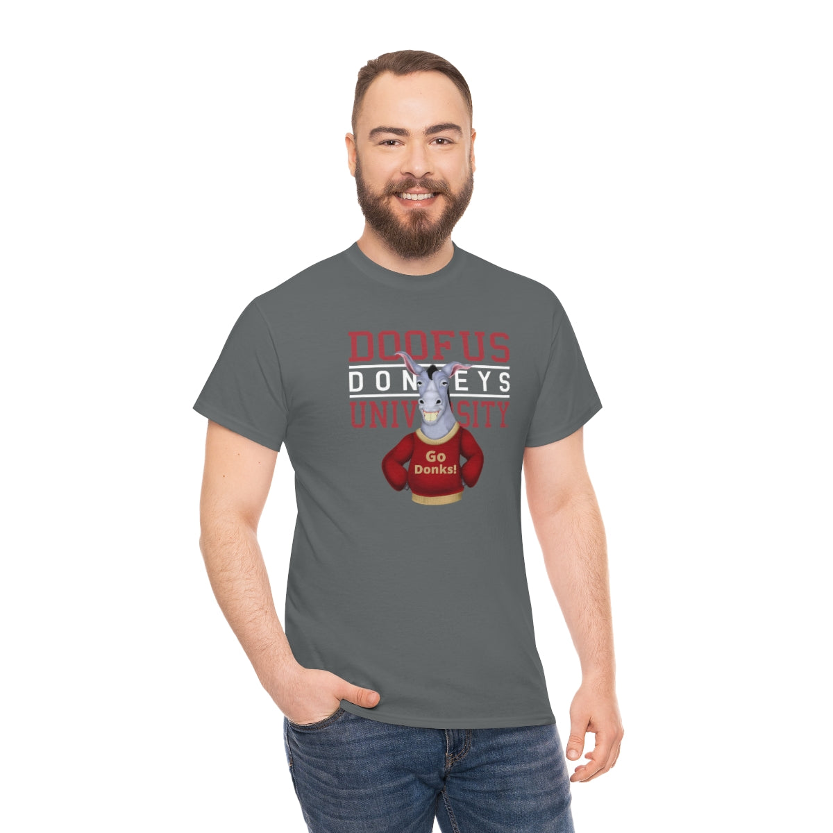 Doofus University™ Donkeys Unisex Short Sleeve Tee Funny T Shirt Gag Gift