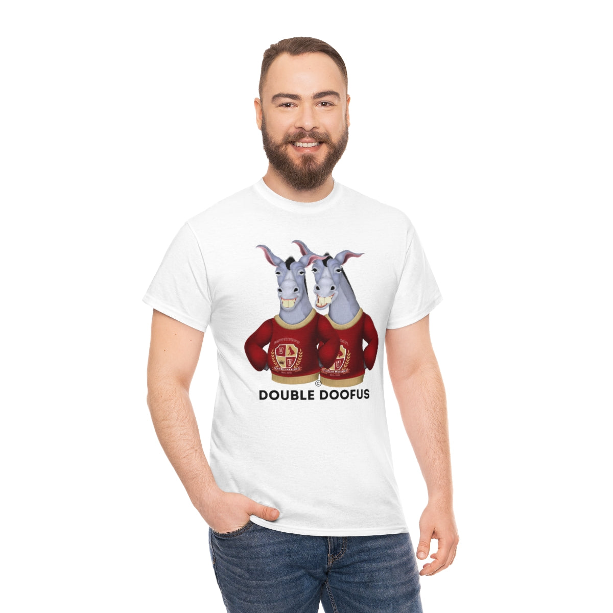 Twin Doofuses! Unisex T-Shirt Short Sleeve Funny Gag Gift
