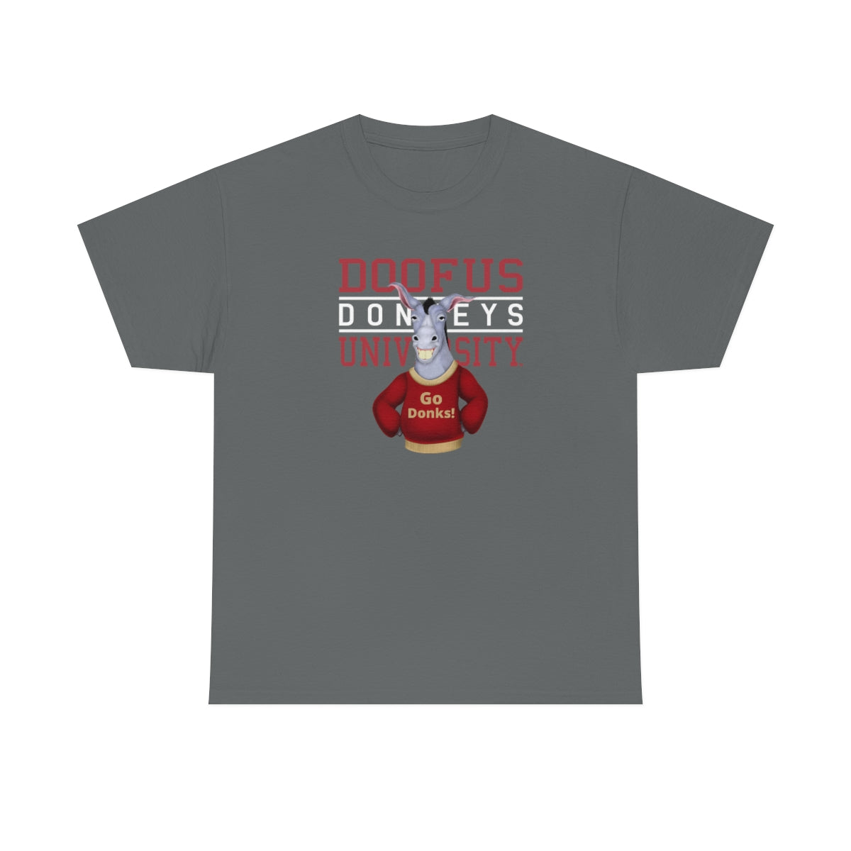 Doofus University™ Donkeys Unisex Short Sleeve Tee Funny T Shirt Gag Gift