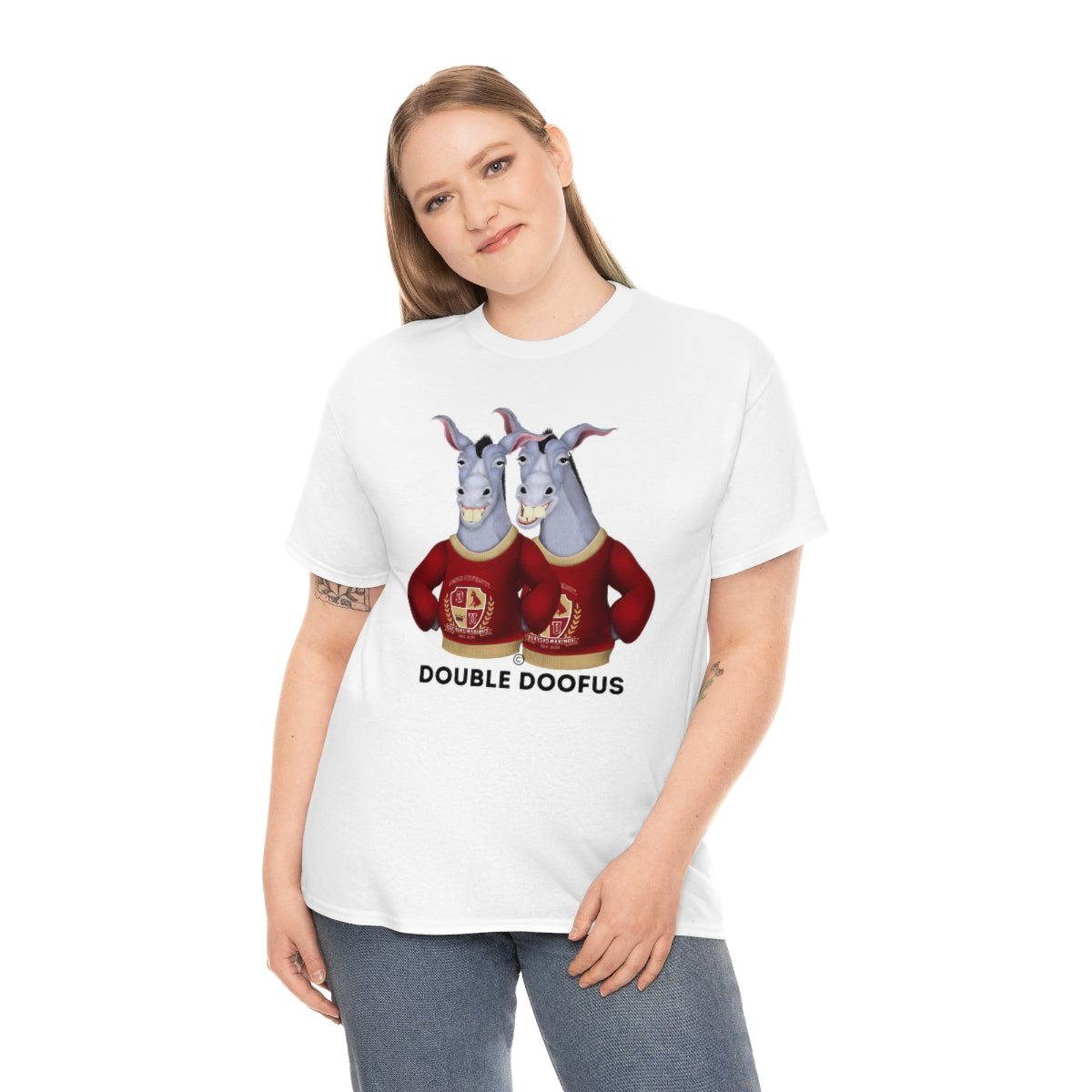 Twin Doofuses! Unisex T-Shirt Short Sleeve Funny Gag Gift