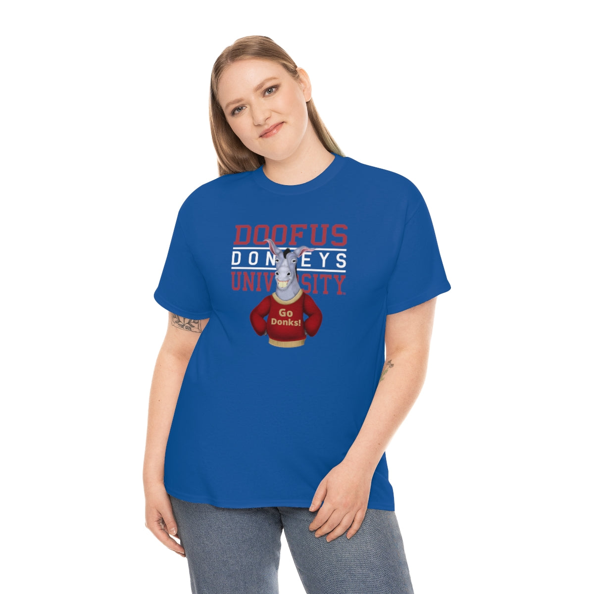Doofus University™ Donkeys Unisex Short Sleeve Tee Funny T Shirt Gag Gift