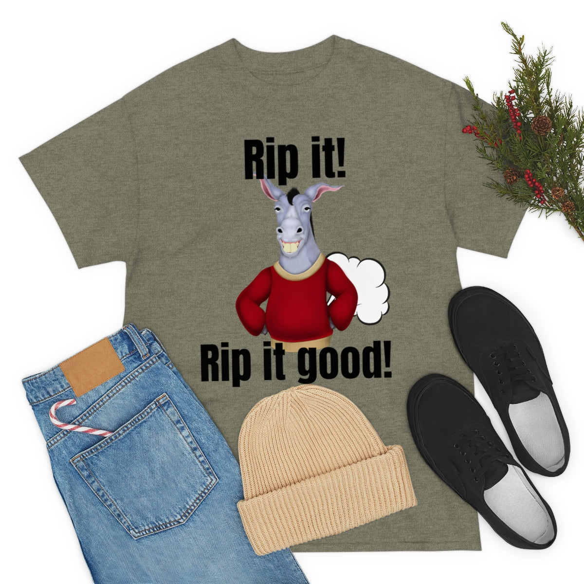 Rip it! Funny Unisex Heavy Cotton Tee