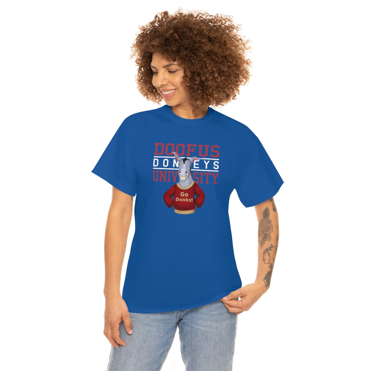Doofus University™ Donkeys Unisex Short Sleeve Tee Funny T Shirt Gag Gift