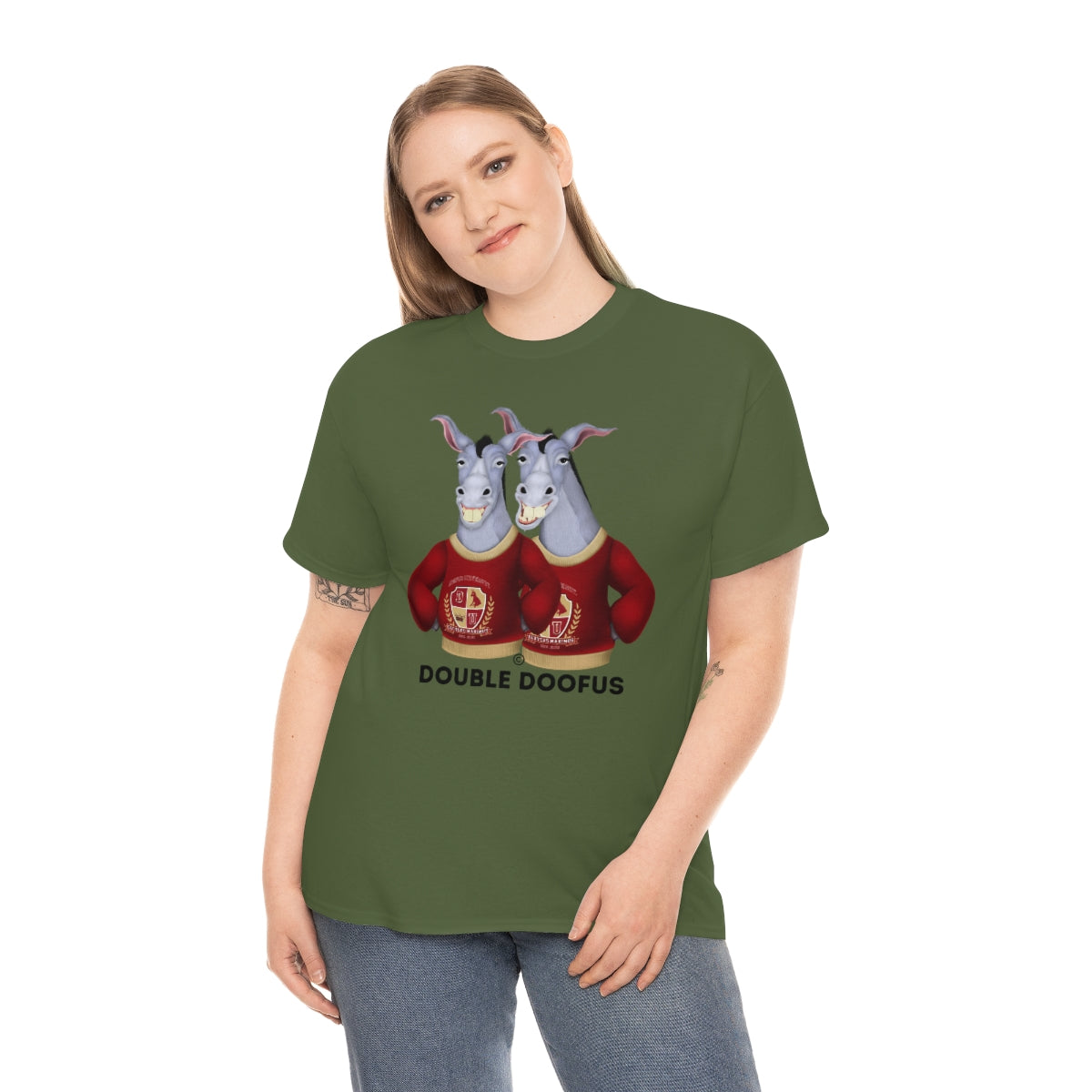 Twin Doofuses! Unisex T-Shirt Short Sleeve Funny Gag Gift