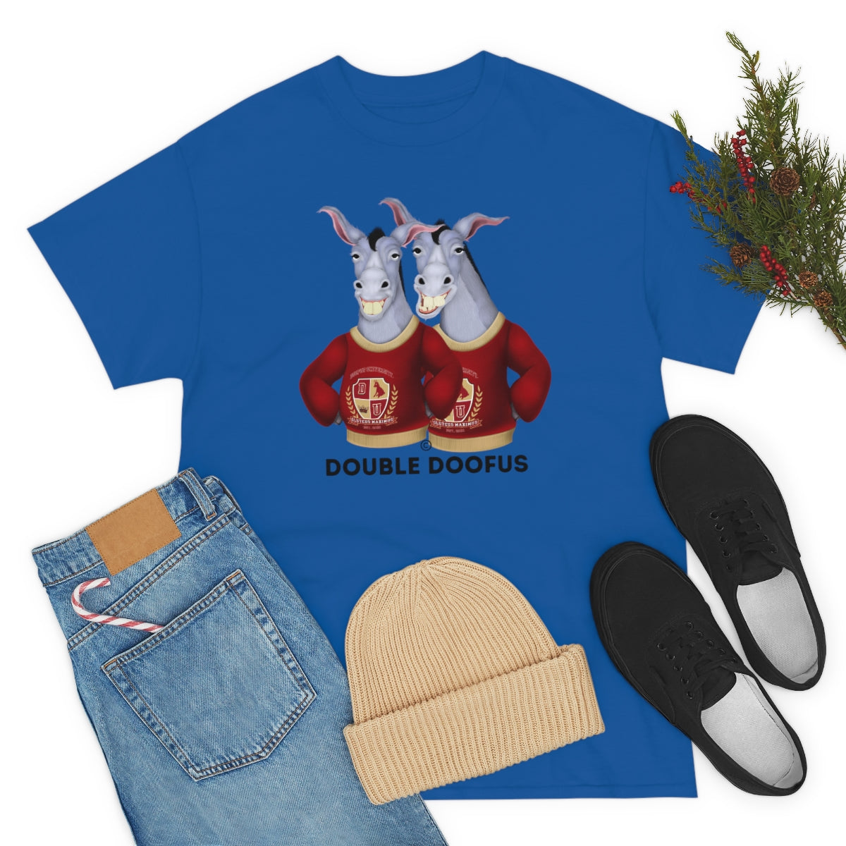 Twin Doofuses! Unisex T-Shirt Short Sleeve Funny Gag Gift