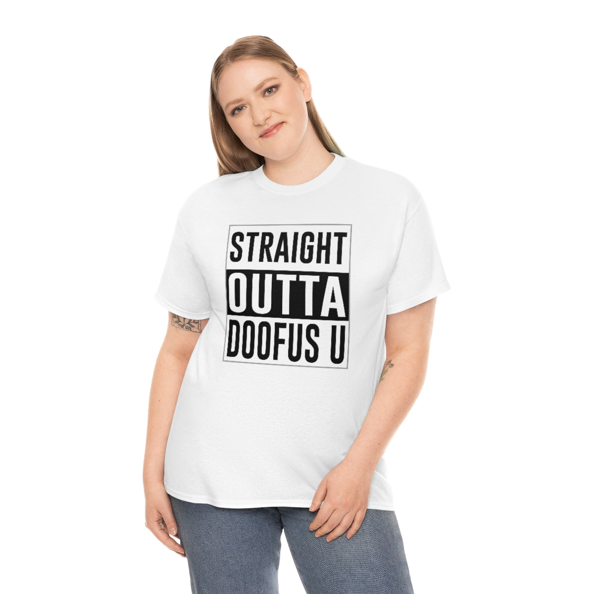 Straight Outta Doofus U™ Unisex Short Sleeve Funny Gift Idea T Shirt