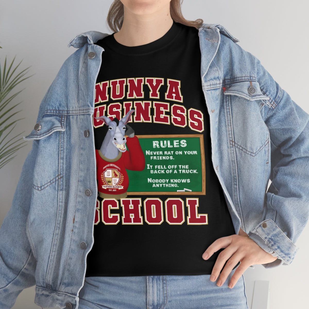 Nunya Business School Unisex Short Sleeve Tee