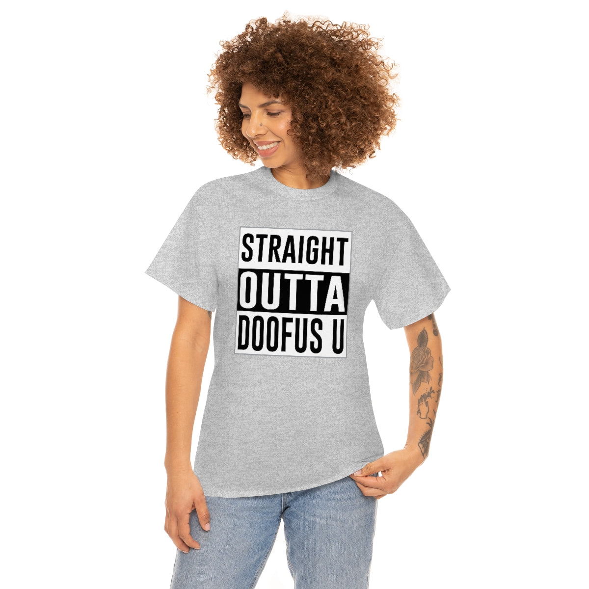 Straight Outta Doofus U™ Unisex Short Sleeve Funny Gift Idea T Shirt