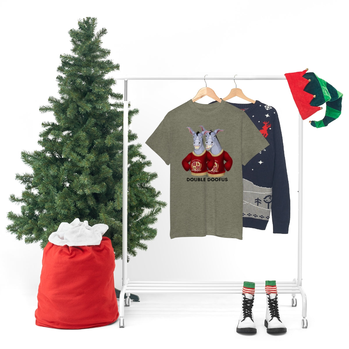 Twin Doofuses! Unisex T-Shirt Short Sleeve Funny Gag Gift
