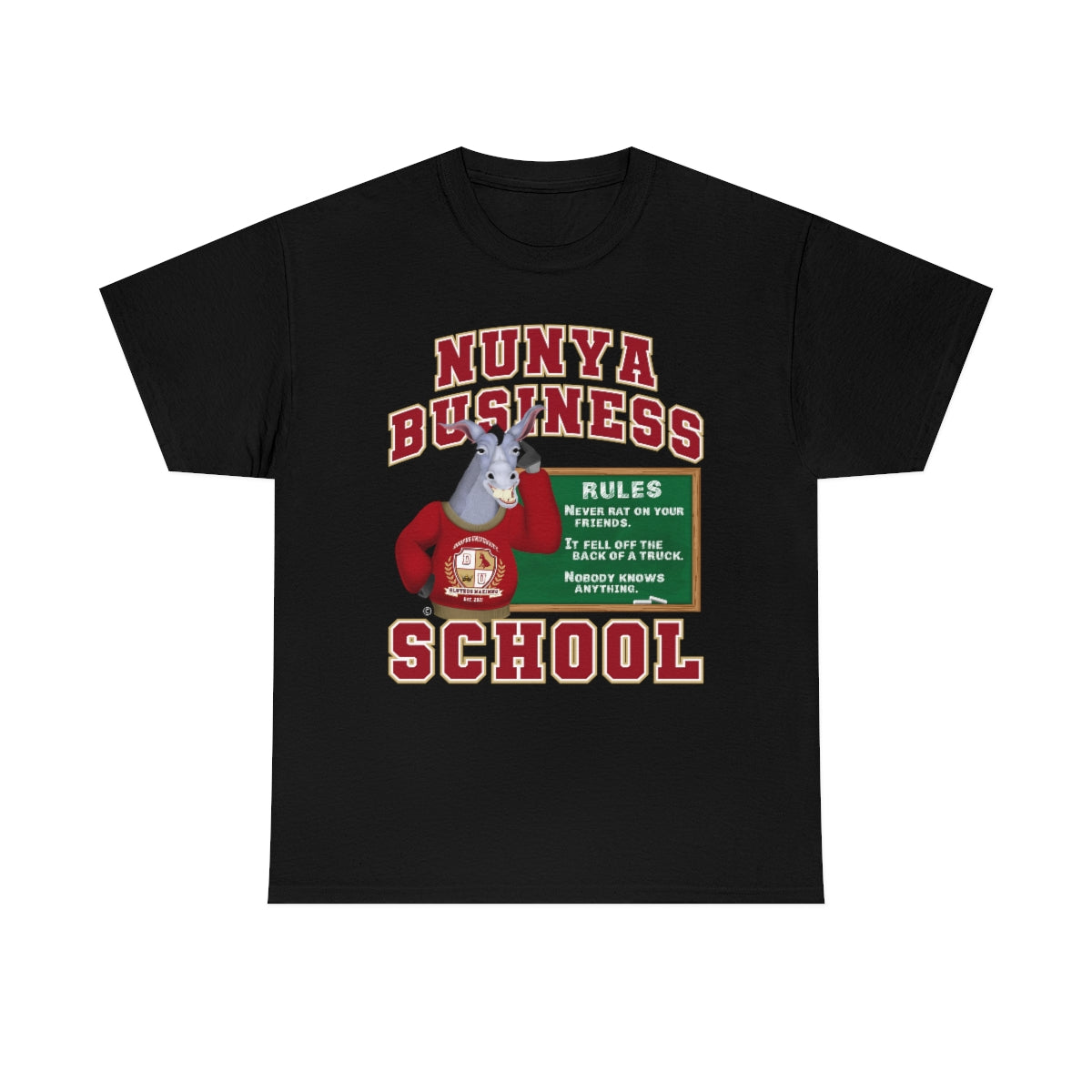 Nunya Business School Unisex Short Sleeve Tee