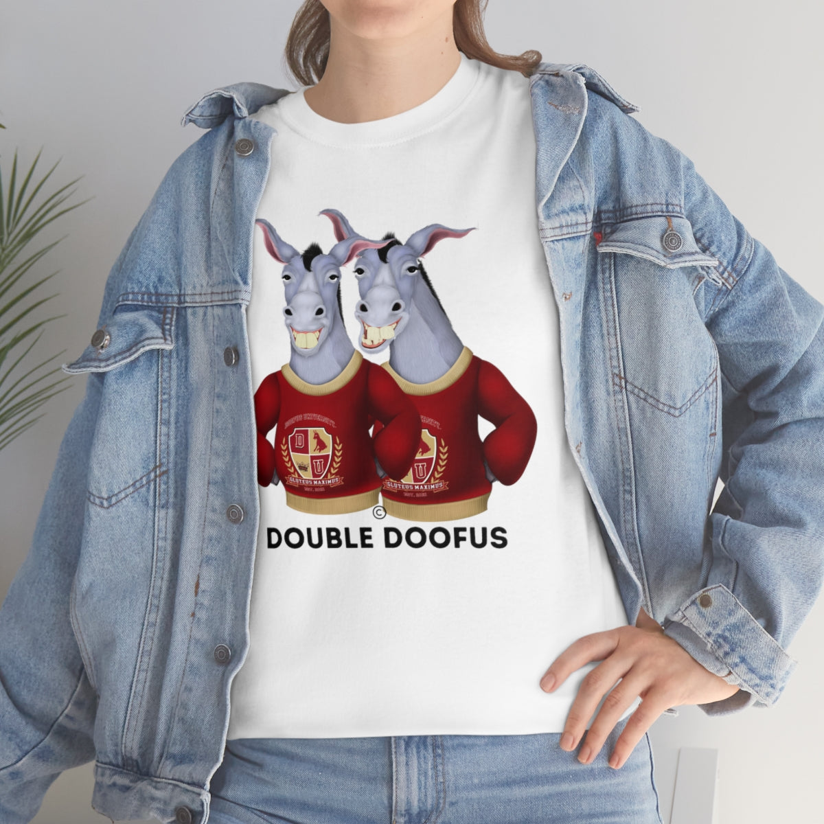 Twin Doofuses! Unisex T-Shirt Short Sleeve Funny Gag Gift