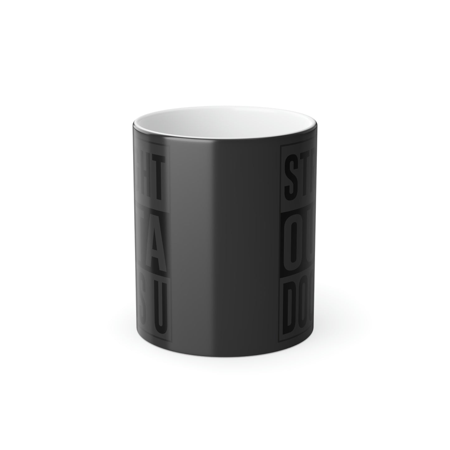 Straight Outta Doofus U (tm) Color Morphing Mug, 11oz Funny Gag Gift