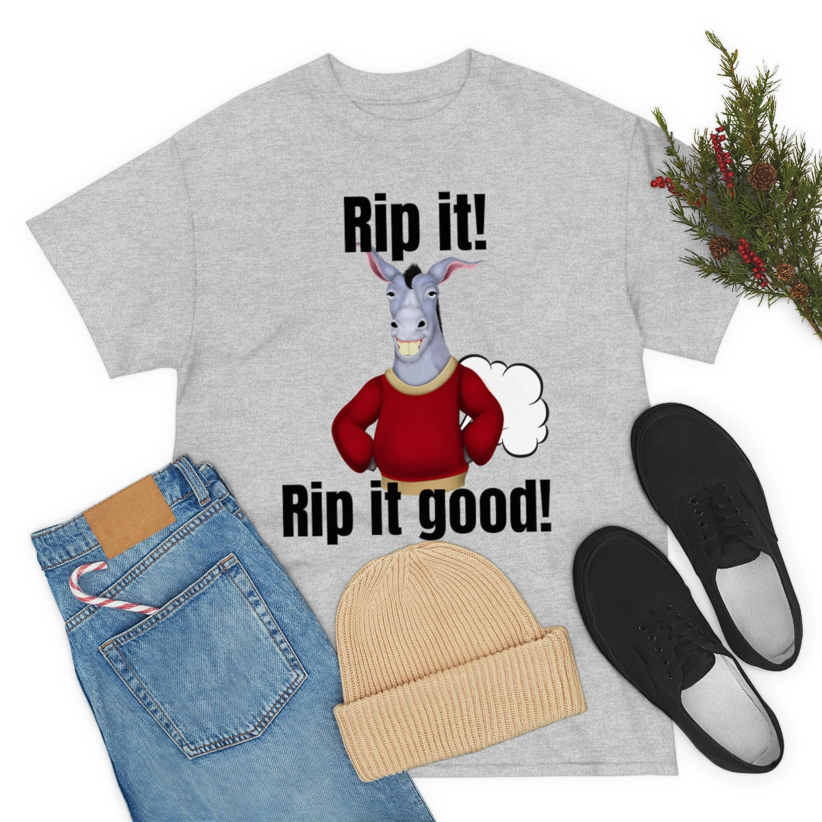 Rip it! Funny Unisex Heavy Cotton Tee