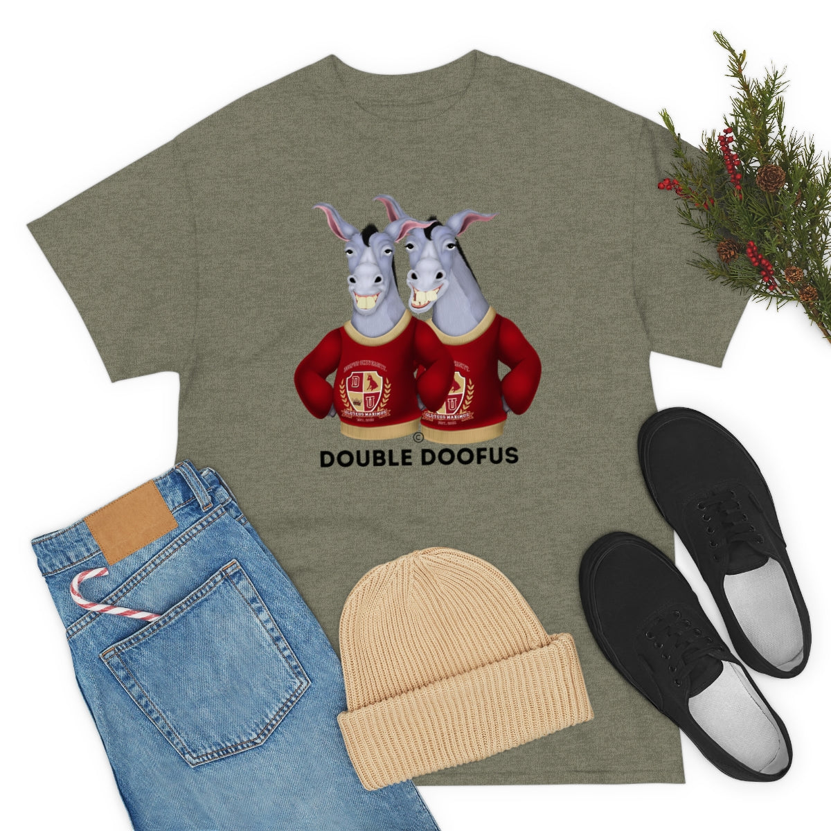 Twin Doofuses! Unisex T-Shirt Short Sleeve Funny Gag Gift
