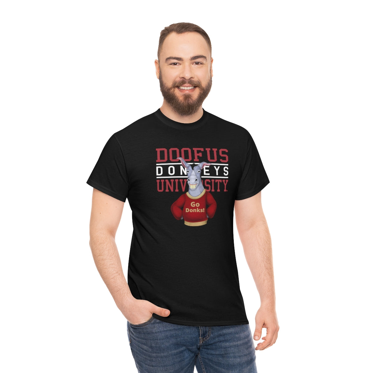 Doofus University™ Donkeys Unisex Short Sleeve Tee Funny T Shirt Gag Gift