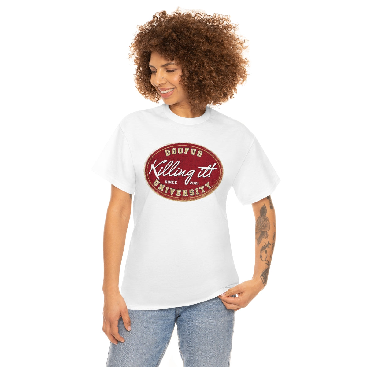 Killing It at Doofus University™ Unisex Short Sleeve Tee