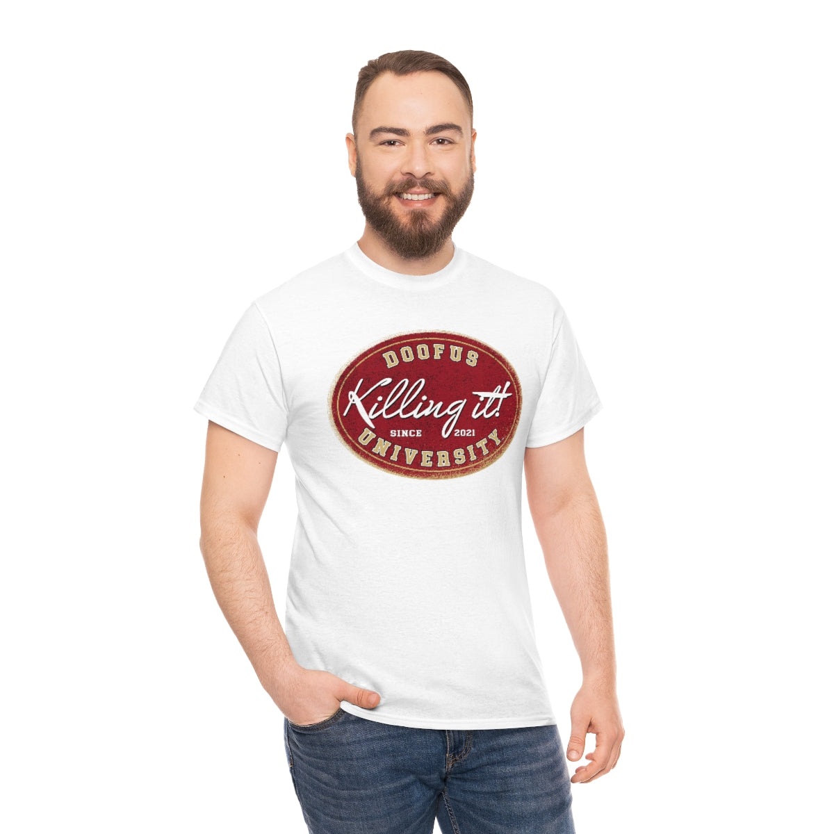 Killing It at Doofus University™ Unisex Short Sleeve Tee