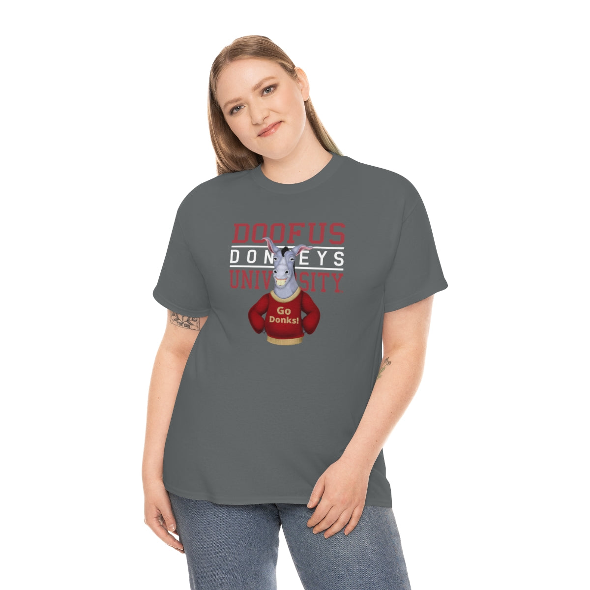 Doofus University™ Donkeys Unisex Short Sleeve Tee Funny T Shirt Gag Gift