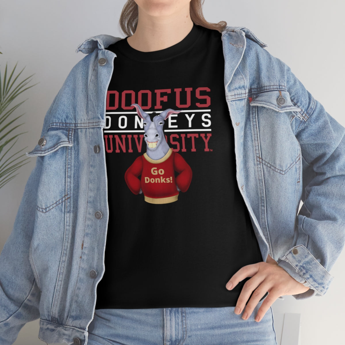 Doofus University™ Donkeys Unisex Short Sleeve Tee Funny T Shirt Gag Gift