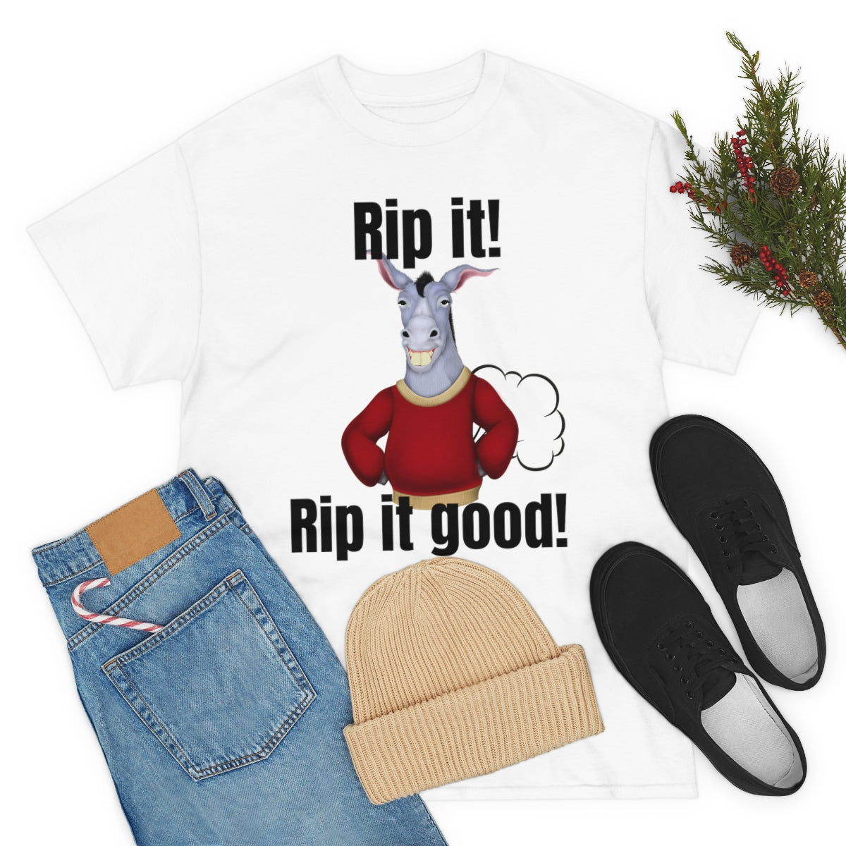 Rip it! Funny Unisex Heavy Cotton Tee