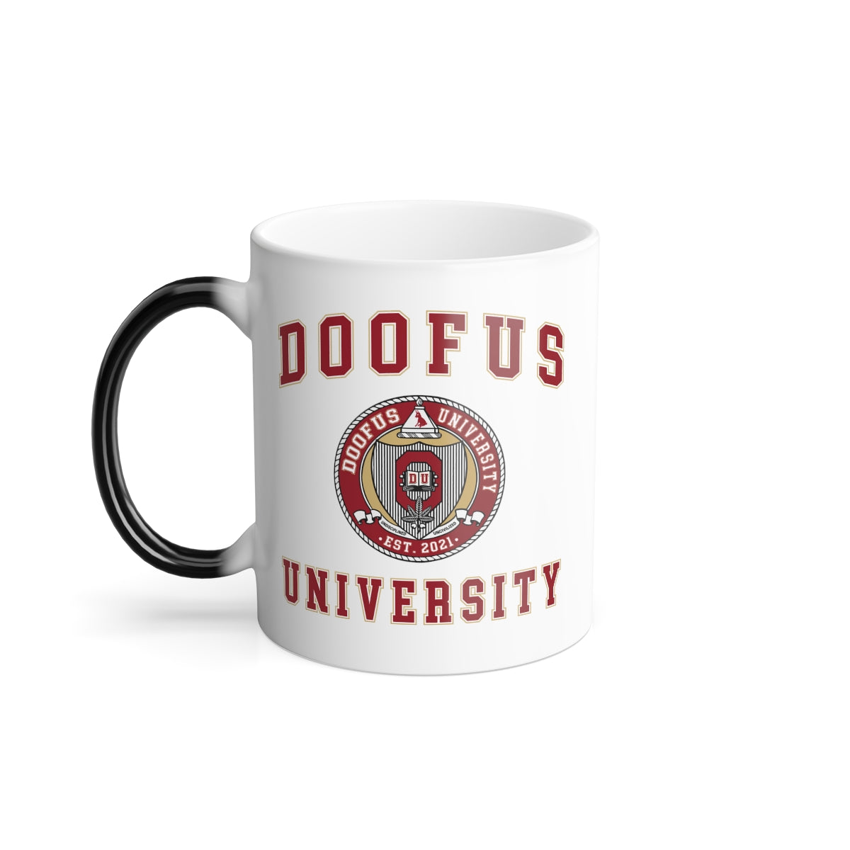 Doofus University Color Morphing Mug, 11oz Funny Gag Gift