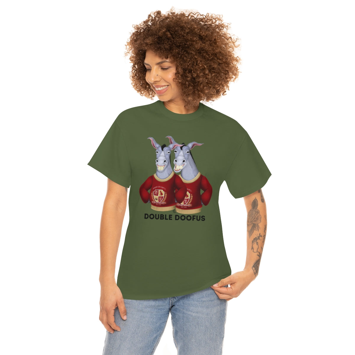 Twin Doofuses! Unisex T-Shirt Short Sleeve Funny Gag Gift