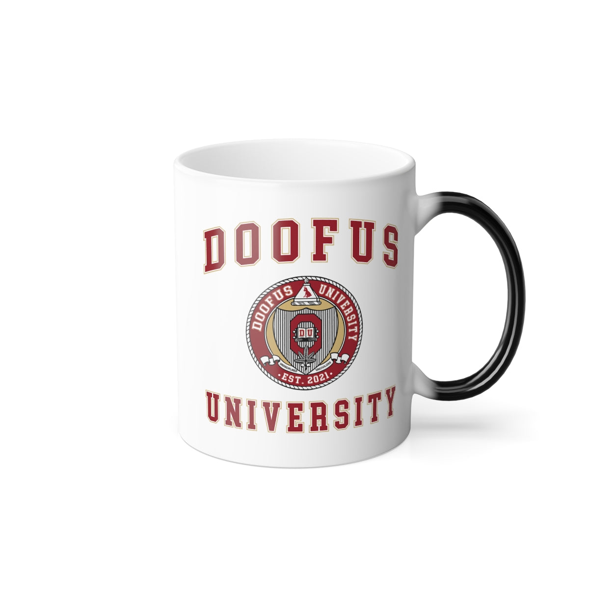 Doofus University Color Morphing Mug, 11oz Funny Gag Gift