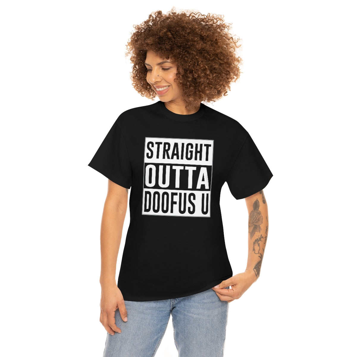 Straight Outta Doofus U™ Unisex Short Sleeve Funny Gift Idea T Shirt